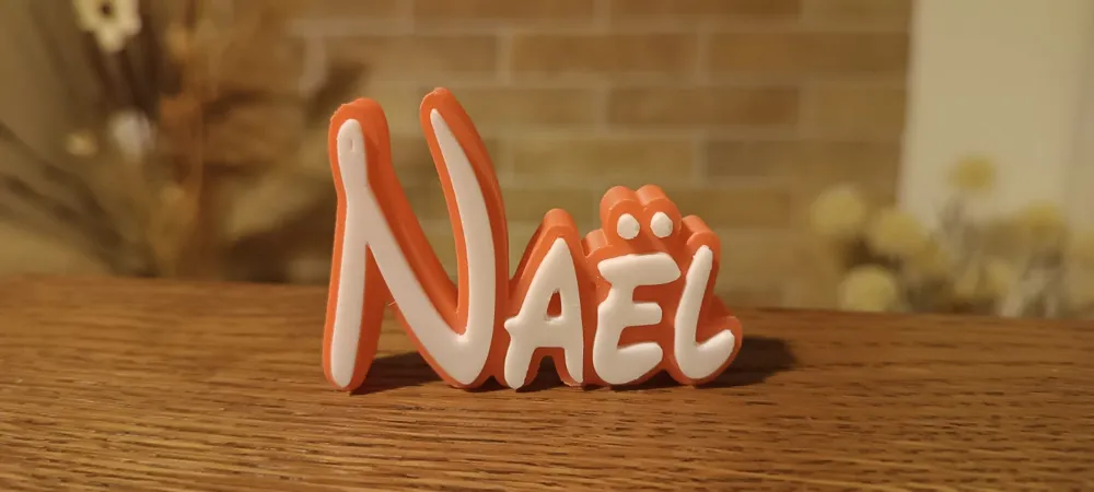 Nanel Lettering Naël Disney Name Sign Decorated Room child Birth - Free 3D Print Model ...