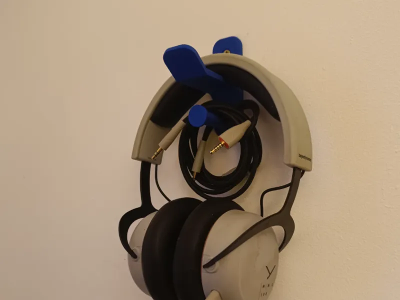 wall-mounted headset holder