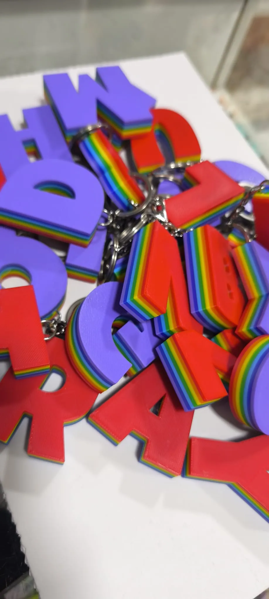 Rainbow Alphabet – Layered Color Design - Free 3D Print Model - MakerWorld
