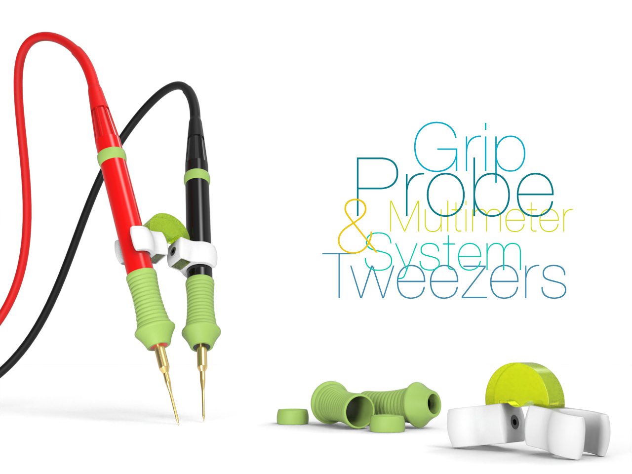 Multimeter Probe Grip & Tweezers System