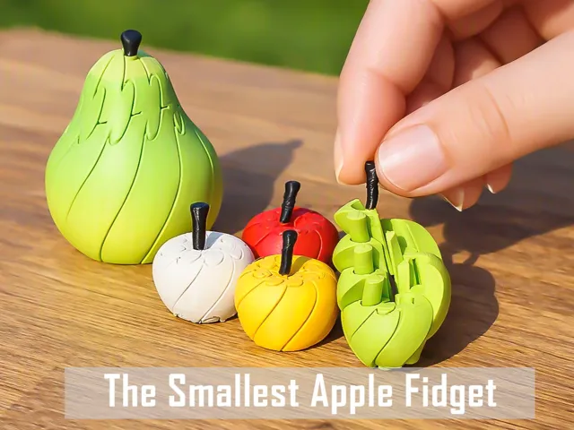 The Smallest Apple Fidget (print in place)