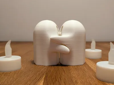 Cute hugging ghosts - tealight compatible