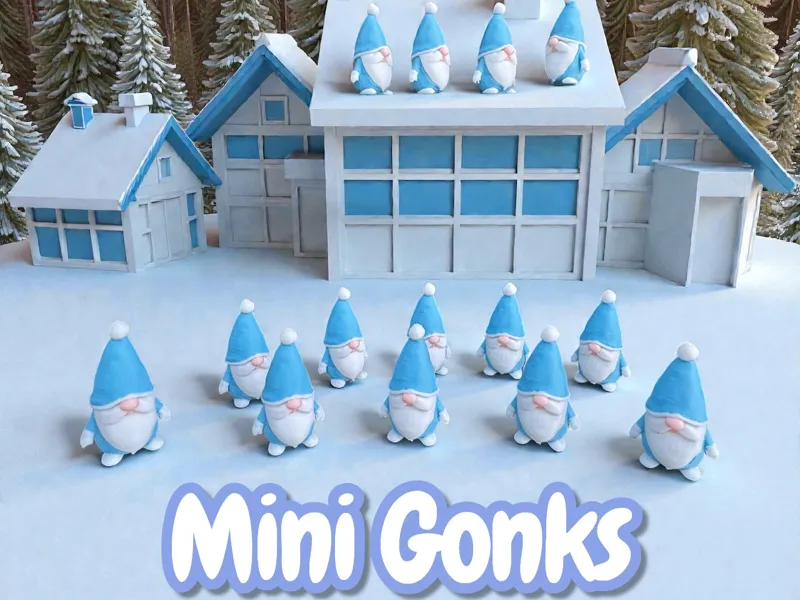 Minature Christmas gonks / gnomes
