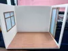 Dollhouse walls, floor, wooden floor, window, French window