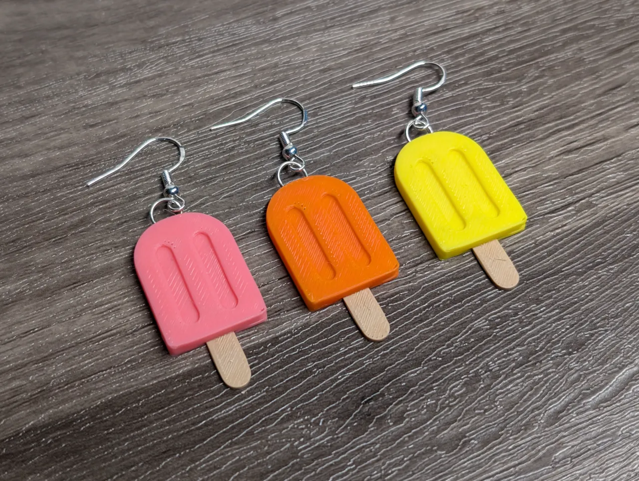 Popsicle earrings - Ice-cream center view 4