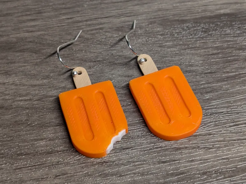 Popsicle earrings - Ice-cream center