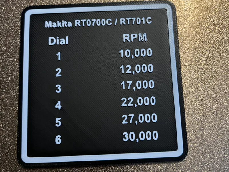 Makita RT0700C/RT701C Router Speed Table