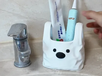 Bear bag pen/toothbrush/storage holder