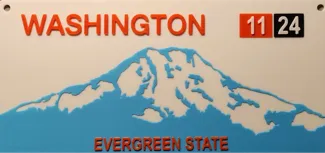 Washington State License Plate