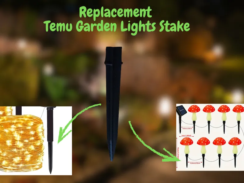 Replacement Garden Light Stake – Fits Temu/Shein
