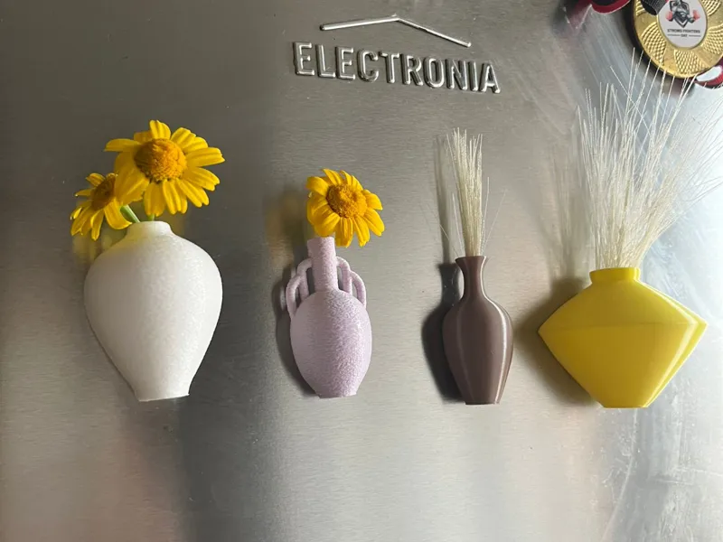 Magnetic Fridge Vases