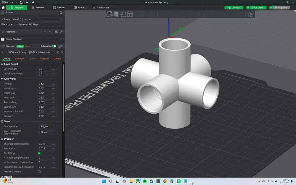 3/4 inch Decorative Pipe Fittings by morales07302 MakerWorld