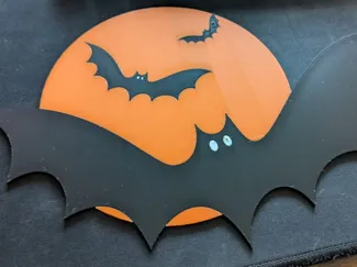 Bats and Moon Halloween Decoration