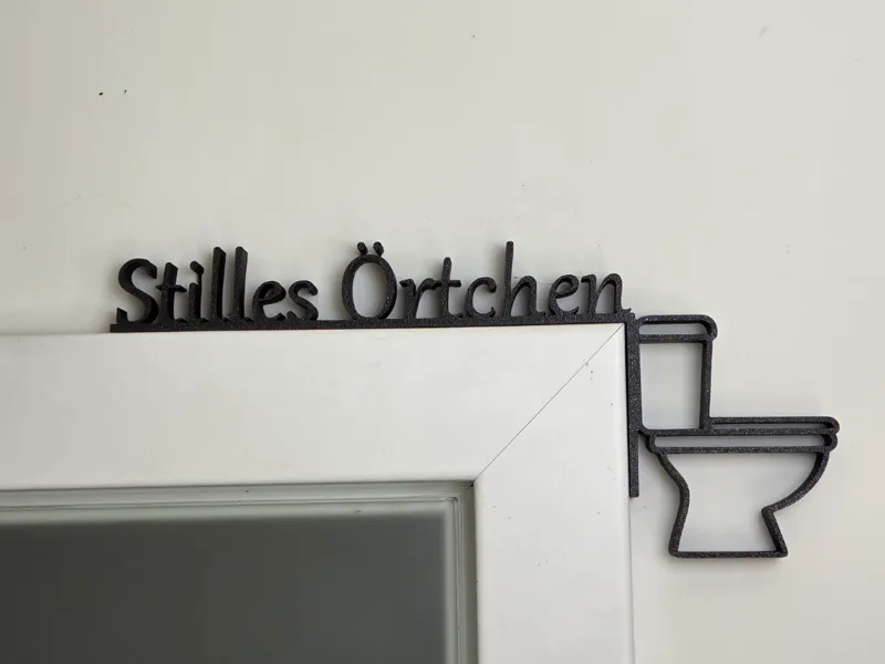 Badezimmer Türrahmen-Dekoration "Stilles Örtchen"