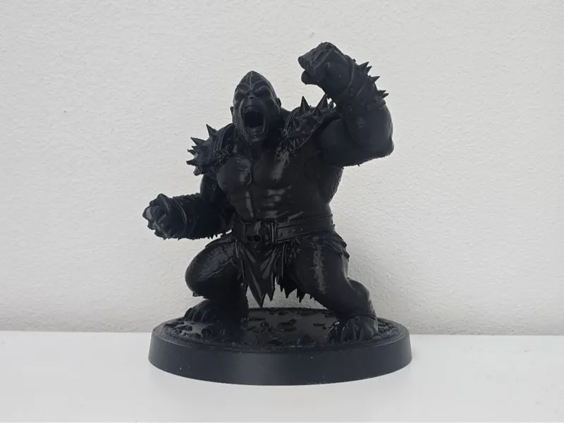 Armored Gorilla Berserker Warrior Statue