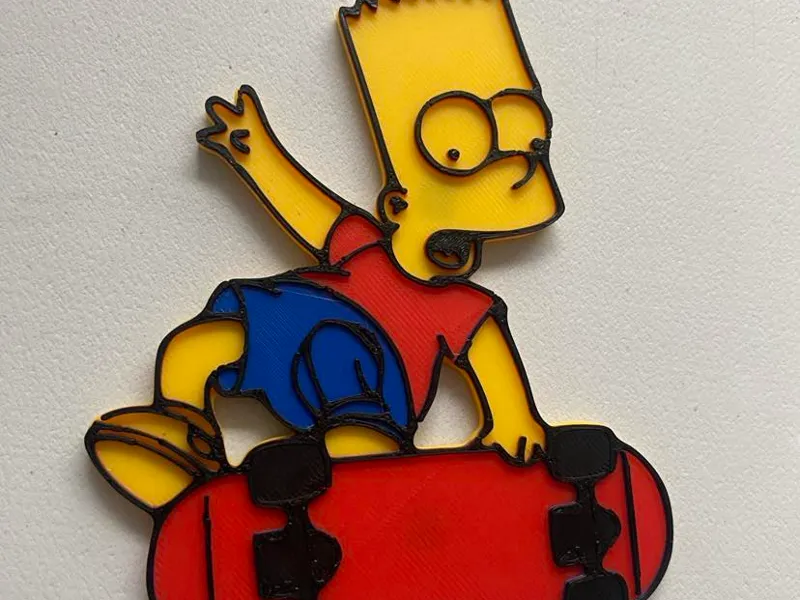 The Simpson Bart fridge magnet posible without AMS