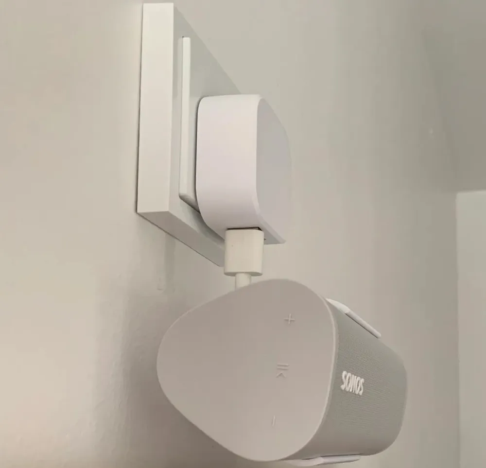 EMAQUIN Supporto A Parete Per Sonos Roam / Roam SL – Set Da 2, Metallo Robusto, Magneti Integrati, Installazione Facile, Finitura Antigraffio, Colore Nero