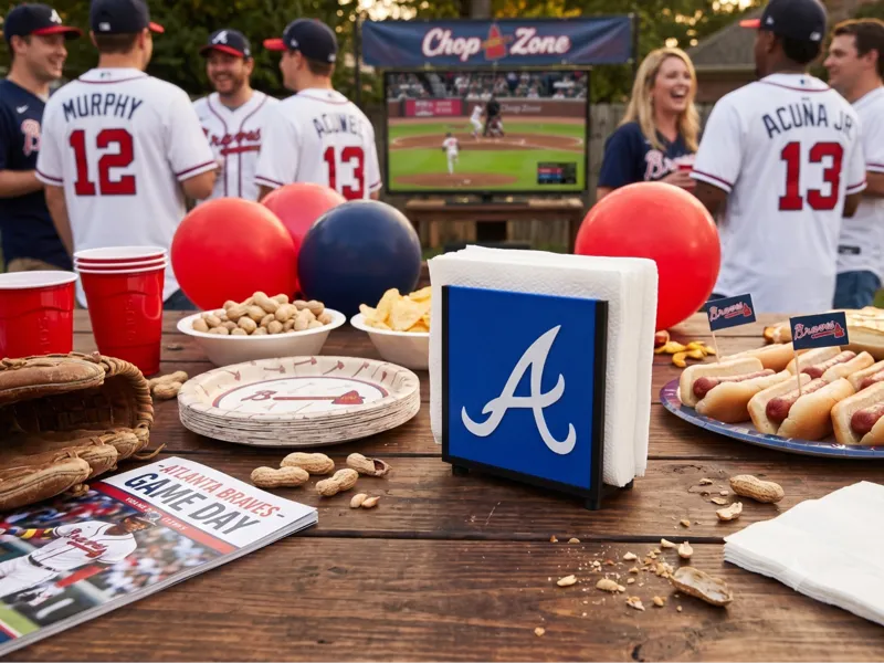 Interchangeable Napkin Holder - Atlanta Braves