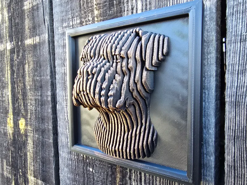 SLICED AMERICAN BULLDOG —  Wall Decoration 