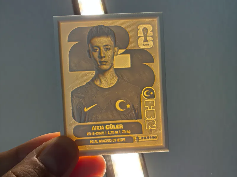 3D-Figur von Arda Güler (Panini Album 2026)