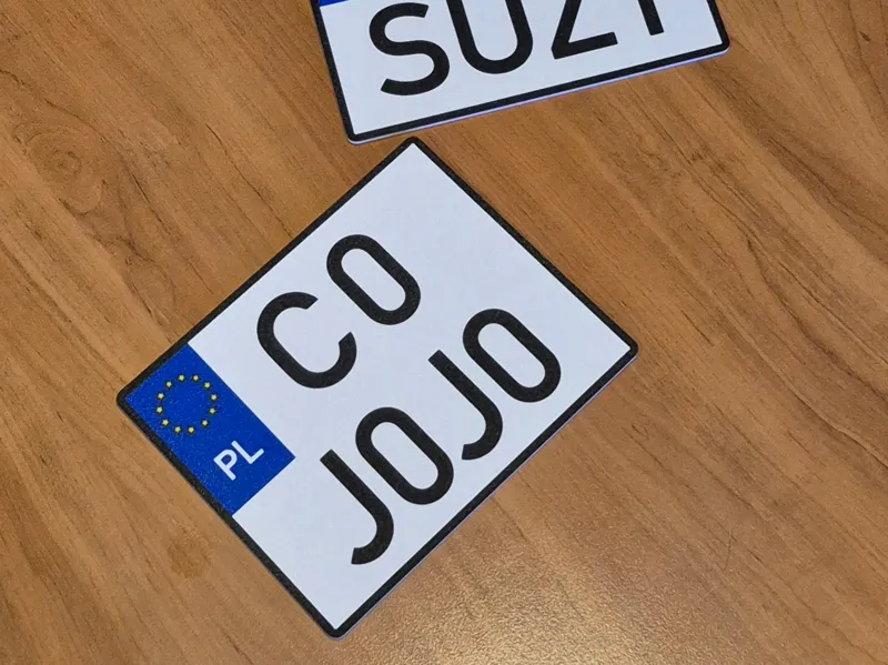 Tablica Motocyklowa- EU vehicle registration plate
