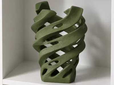 Monstera Vase – Fuzzy Skin Spiral Planter