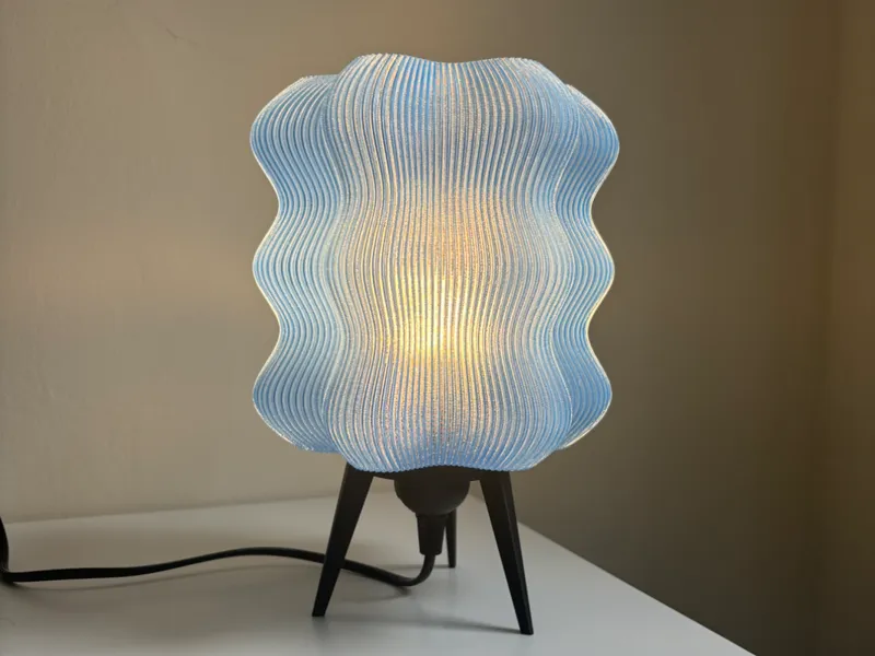 Wavy Lamp - E27 E26 Base - PETG