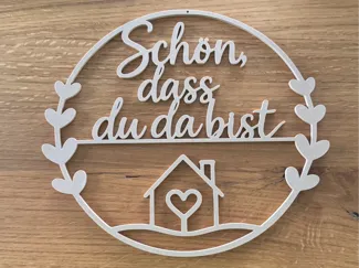 Schön, dass du da bist / Moderner Türkranz