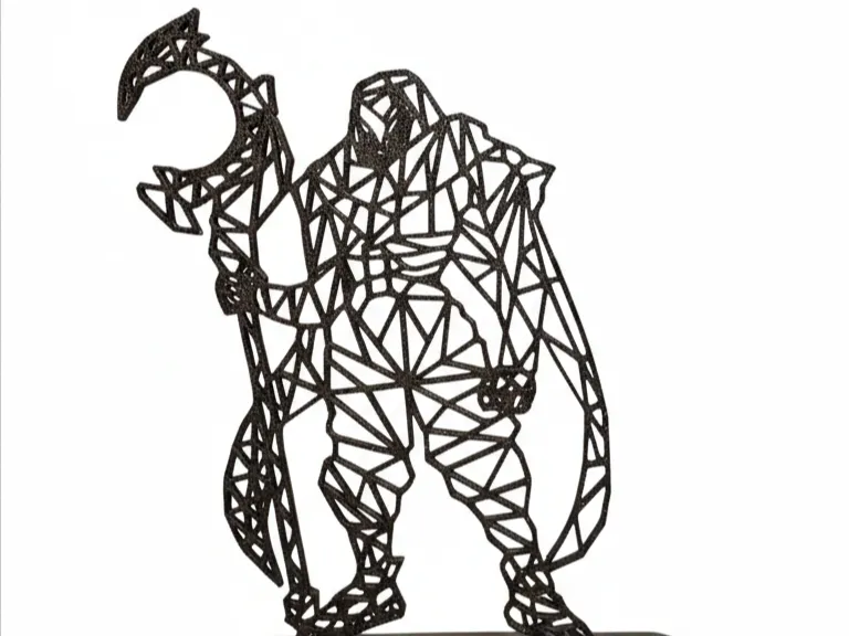 Geometric Low Poly Ramattra with stand