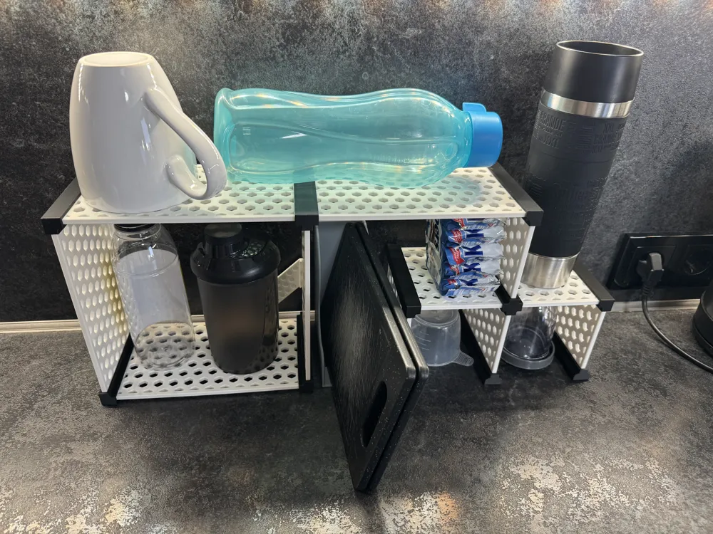 HexGrid Modular Shelf System - Free 3D Print Model - MakerWorld