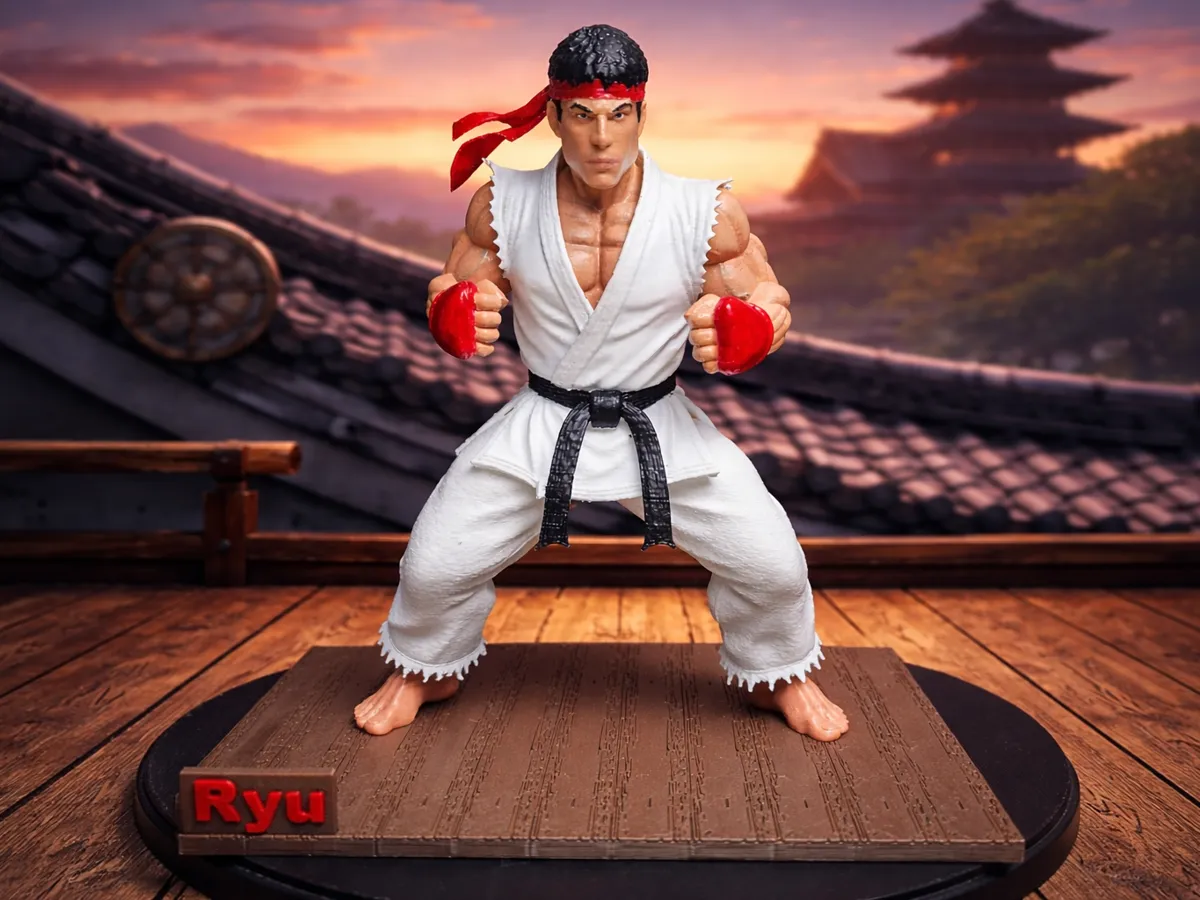 Figura Multi-Parte Inspirada no Ryu de Street Fighter - Modelo gratuito ...