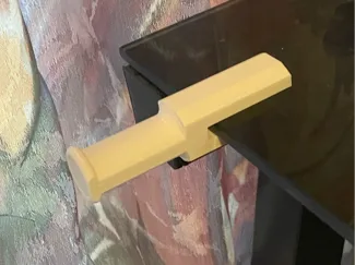 Headphone holder for glass table