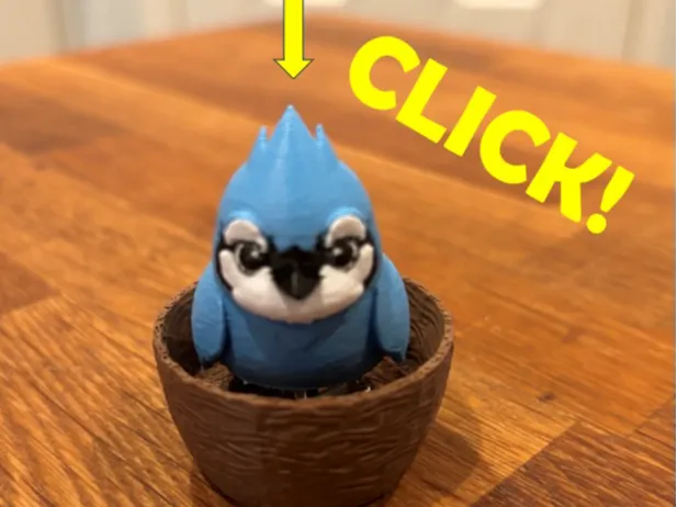 Friendly Blue Jay Fidget Clicker