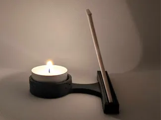 Lithophane tealight candle holder