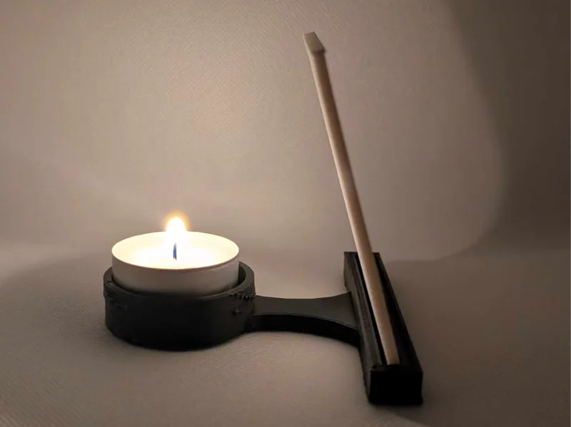 Lithophane tealight candle holder