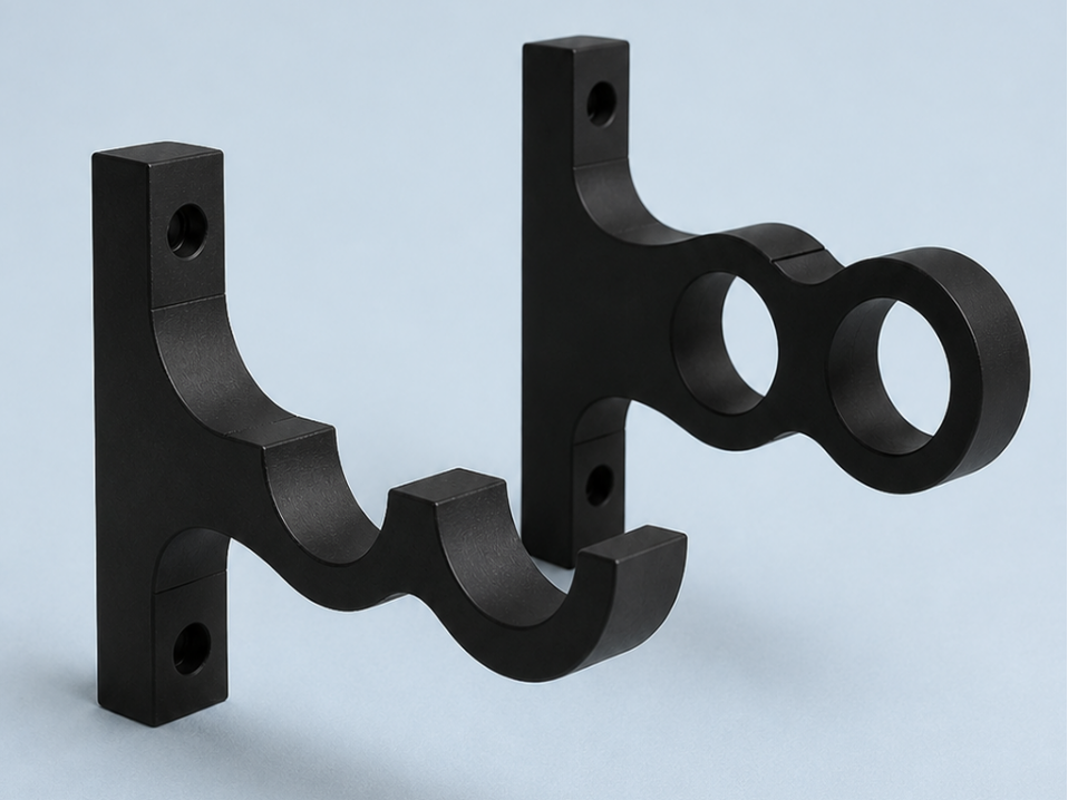 Double-rod curtain bracket