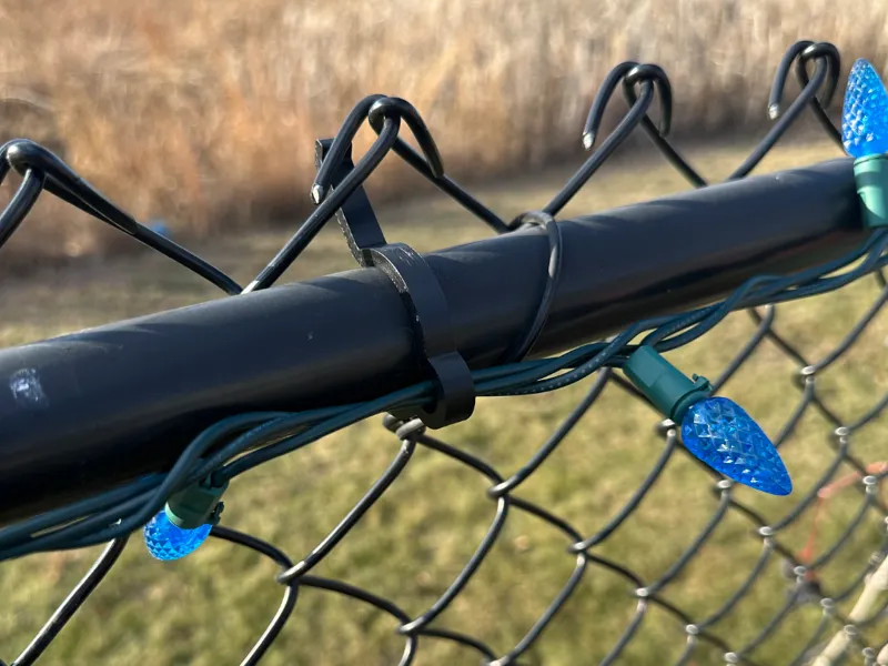 1 1/4" Chain link fence Christmas lights clip