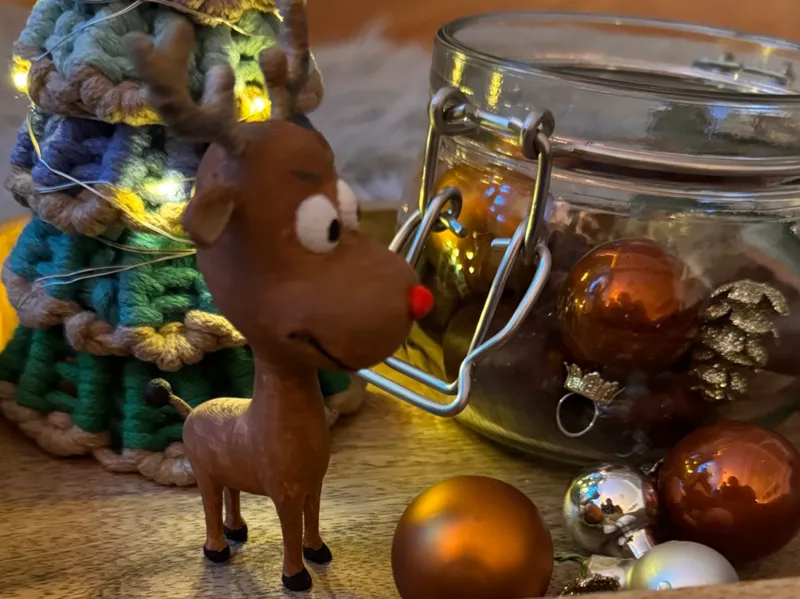 Rentier-Figur für Weihnachten zum anmalen