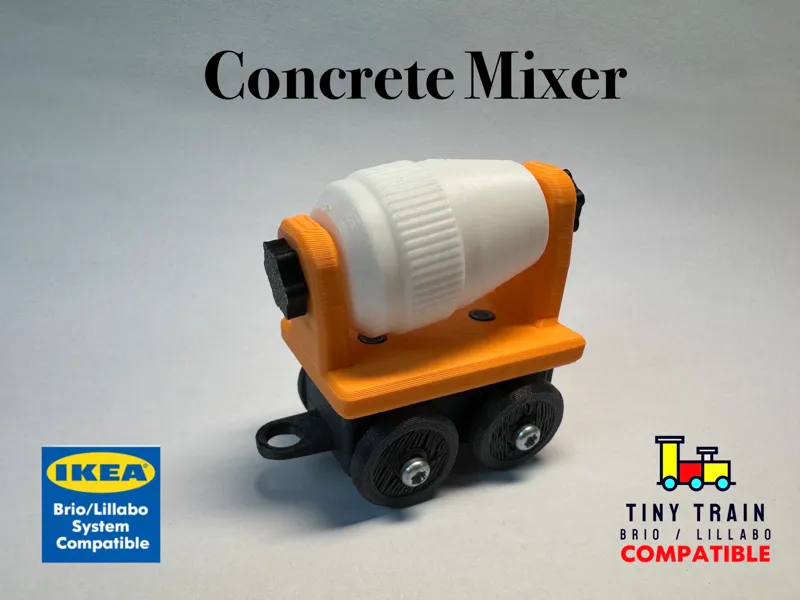 Concrete Mixer for Tiny Train-  Ikea Lillabo/Brio