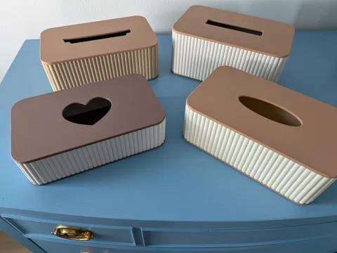 Caja o estuche: Japandi Tissue Boxes with Snap-On Parts — referencia de MakerWorld
