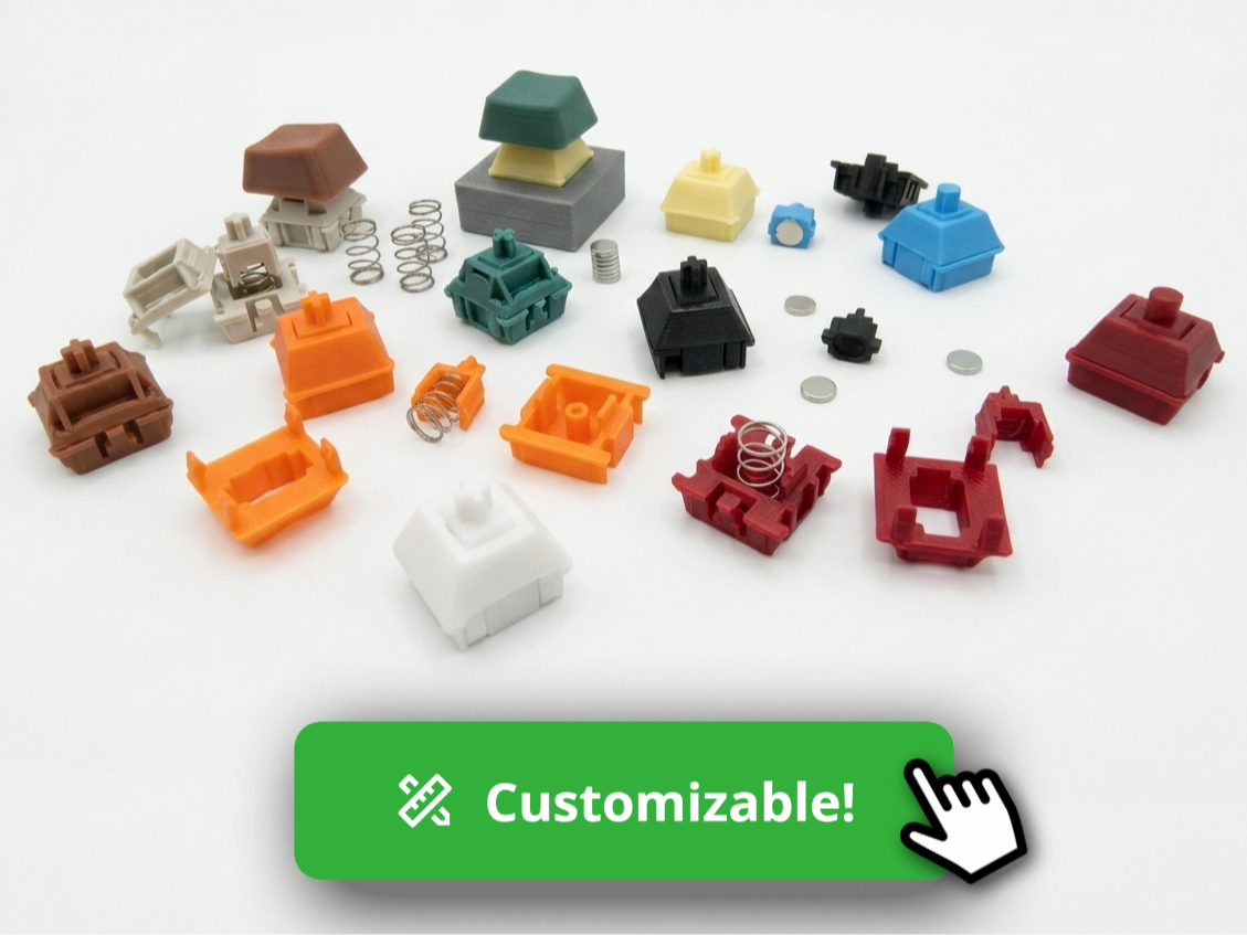 Click button generator with spring or magnets