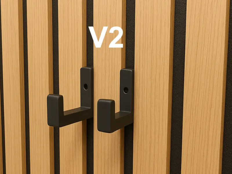 Slim Hook and Mount for Acoustic Panels