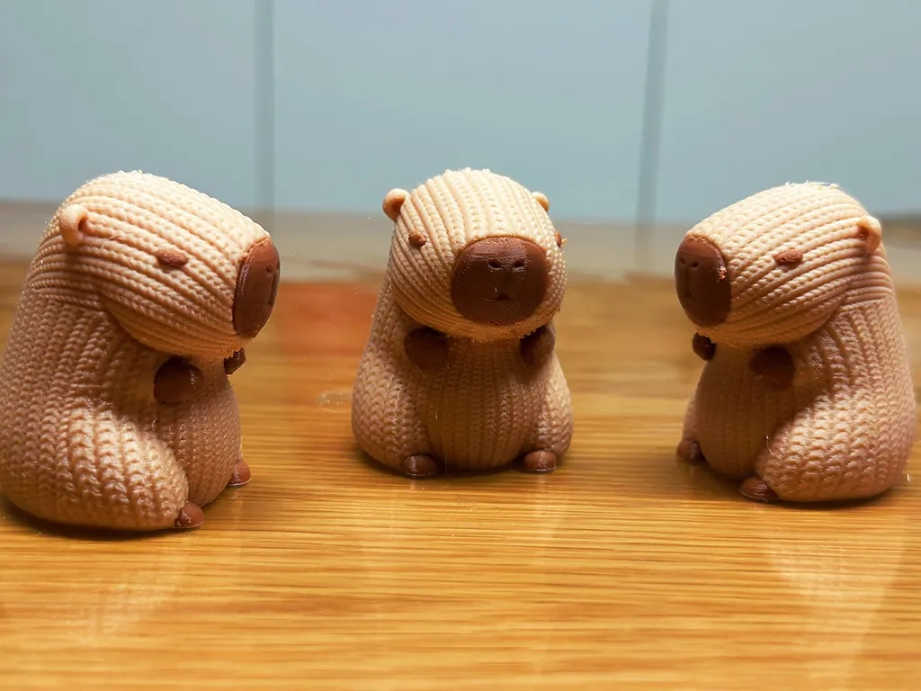 Miniatura 5 do modelo 3D 呆萌可爱卡皮巴拉--针织版