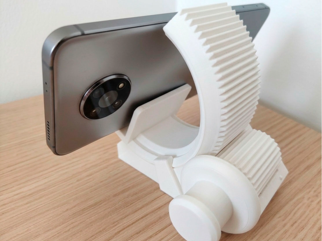 Heavy-Duty Geared Phone Stand & Tablet Holder