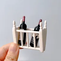 Étagère miniature porte-bouteilles maison de poupée — photo 3
