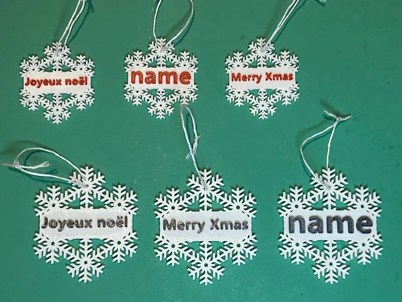 Christmas snowflake customizable