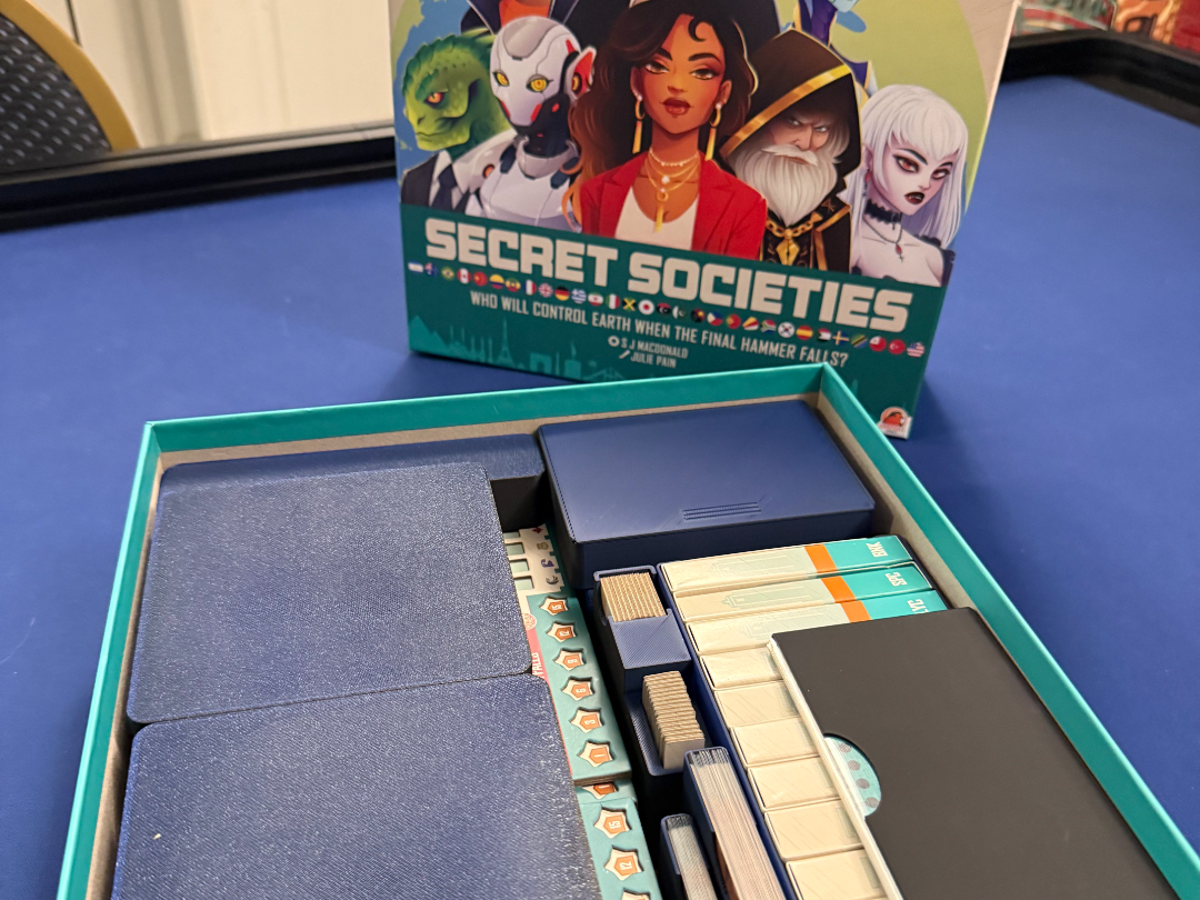 Secret Societies Board Game insert with expansions