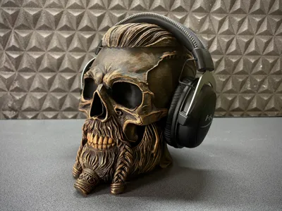 Viking Skull - Headphone Stand