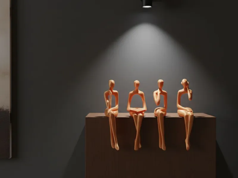 Golden Women Sculpture  Escultura Mujeres Doradas
