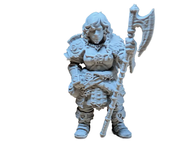 DnD Dwarf Female Fighter w/ Great Axe